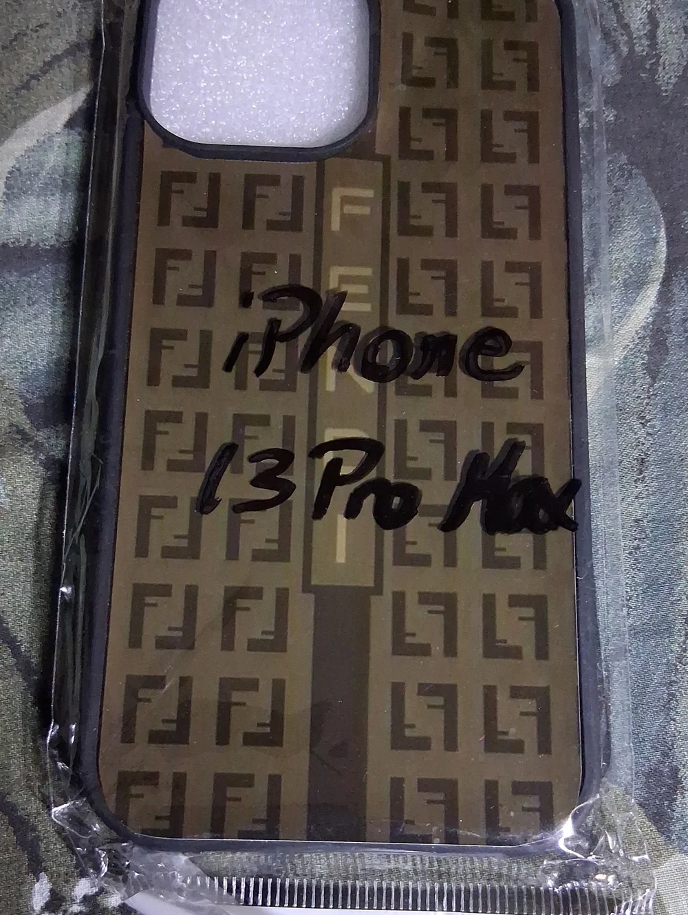 Olive Green Monogram iPhone 13 Pro Max Case
